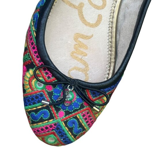 Sam Edelman Felicia Embroidered Patchwork Ballet Flats Size 17 - Picture 5 of 13